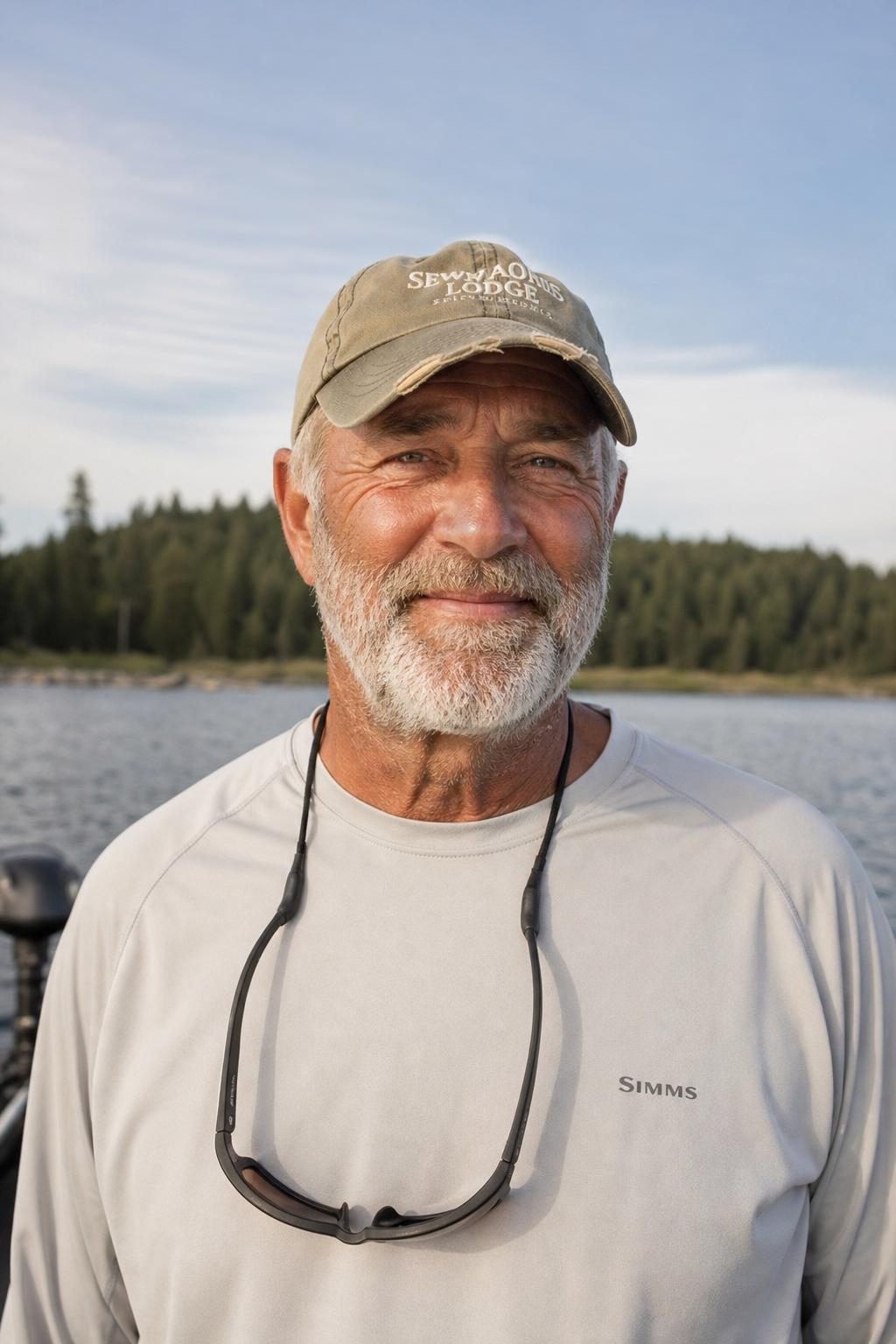 Captain Elias Vance, fishing guide on Lake Sterling