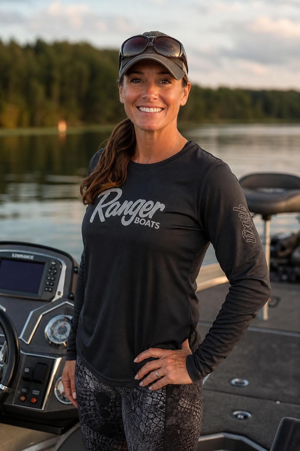 Captain Sarah Thorne, fishing guide on Lake Sterling